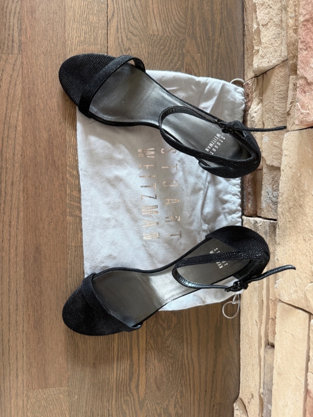 Stewart Weitzman Nudist Black 3" Heels Size 11.5